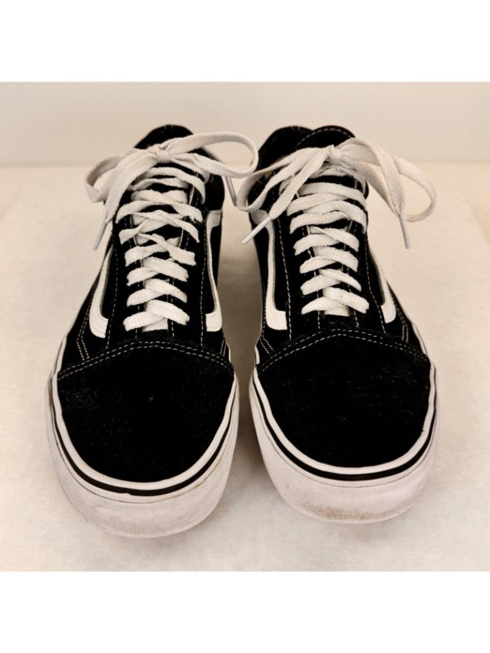 Vans Off The Wall Black Lace Up Sneakers Size M8 / W9.5 Low Top Suede Upper - Picture 2 of 13
